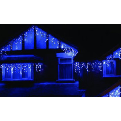 Instalatie de Craciun 1500 17 tip FRANJURI de 12 metri 320 LED ALBASTRA