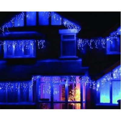 Instalatie de Craciun 1500 17 tip FRANJURI de 12 metri 320 LED ALBASTRA