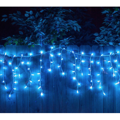 Instalatie de Craciun 1500 17 tip FRANJURI de 12 metri 320 LED ALBASTRA