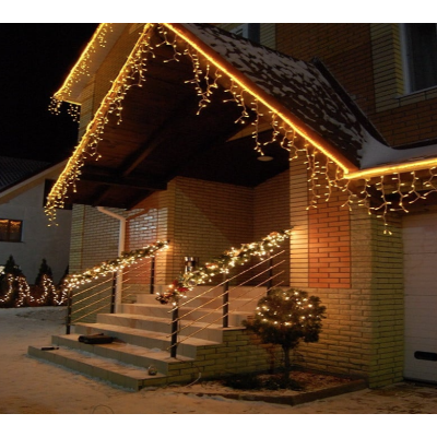 Instalatie de Craciun 1500 18 tip FRANJURI de 25 metri ALB CALD