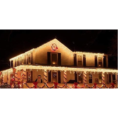 Instalatie de Craciun 1500 18 tip FRANJURI de 25 metri ALB CALD