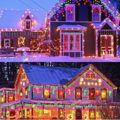 Instalatie de Craciun 1500 18 tip FRANJURI de 25 metri MULTICOLOR