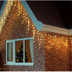 Instalatie de Craciun 1500 25 tip FRANJURI de 20 metri 500 LED ALB CALD