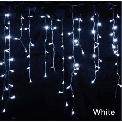 Instalatie de Craciun 1500 25 tip FRANJURI de 20 metri 430 LED ALB RECE