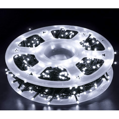 Instalatie de Craciun tip Rola interior sau exterior rezistenta 100m 500LED ALB RECE