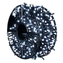 Instalatie de Craciun tip Rola interior sau exterior rezistenta 50m 300LED ALB RECE