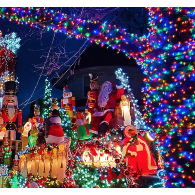 Instalatie de Craciun tip Rola interior sau exterior rezistenta 50m 300LED MULTICOLOR