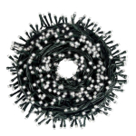 Instalatie liniara 100 LED 9m lumineaza intermitent ALB RECE