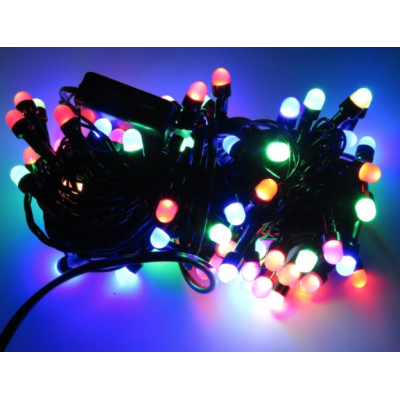 Instalatie liniara 100 LED 9m lumineaza intermitent MULTICOLOR