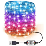 Instalatie luminoasa inteligenta bluetooth 4.0 control din aplicatie conectare prin USB 5 metri multicolora