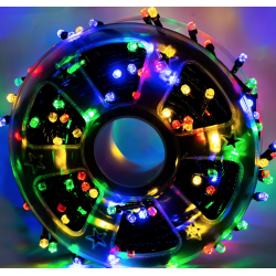 Instalatie multicolora 100m tip rola cu 480 LED 8 efecte de iluminare