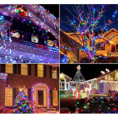 Instalatie multicolora 100m tip rola cu 480 LED 8 efecte de iluminare