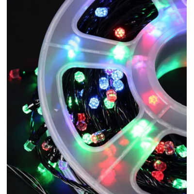 Instalatie multicolora 50m tip rola cu 240 LED 8 efecte de iluminare