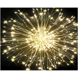 UB Instalatie Papadie 99LED ALB CALD cu Focuri de Artificii 