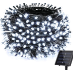 Instalatie solara 1000 LED de 100 metri cu telecomanda pentru exterior ALB RECE HS