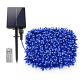 Instalatie solara 1000 LED de 100 metri cu telecomanda pentru exterior ALBASTRA HS
