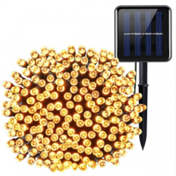 Instalatie Solara 10 Metri cu 100 LED liniara ALB CALD HS