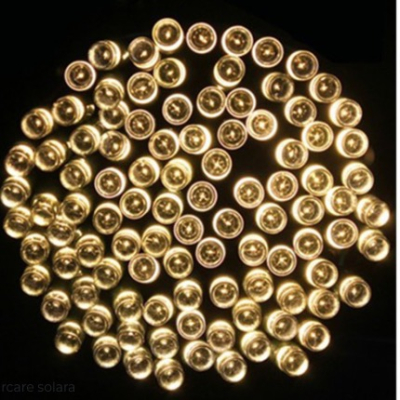 Instalatie Solara 10 Metri cu 100 LED liniara ALB CALD HS