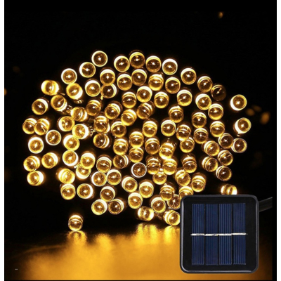 Instalatie Solara 10 Metri cu 100 LED liniara ALB CALD HS