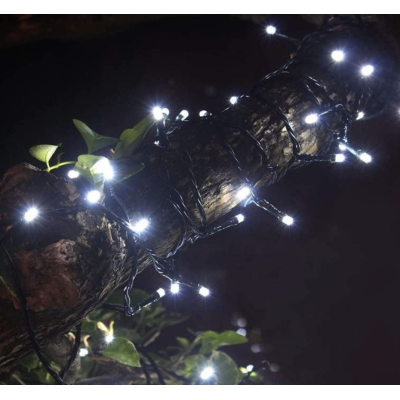 Instalatie Solara 10 Metri cu 100 LED liniara ALB RECE HS