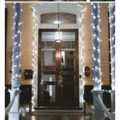 Instalatie Solara 10 Metri cu 100 LED liniara ALB RECE HS