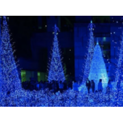 Instalatie Solara 10 Metri cu 100 LED liniara ALBASTRA HS