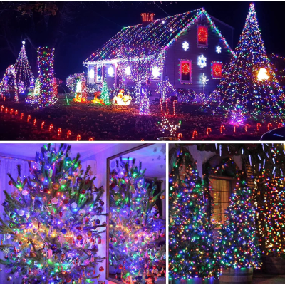 Instalatie solara 1500 16 MULTICOLORA cu 320 led lungime 12 metri telecomanda