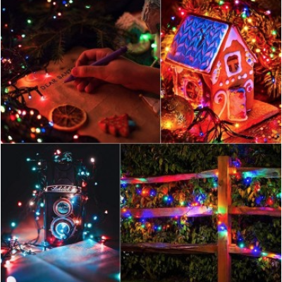 Instalatie solara 1500 16 MULTICOLORA cu 320 led lungime 12 metri telecomanda