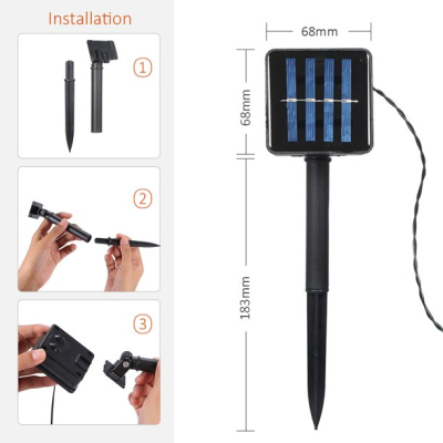 Instalatie Solara 300 LED SL300C MULTICOLOR lungime 33M