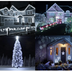 Instalatie solara 30 metri cu 300 LED fir CUPRU telecomanda ALB RECE 1500 21