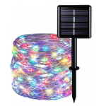 Instalatie solara 30 metri cu 300 LED fir CUPRU telecomanda MULTICOLOR 1500 21