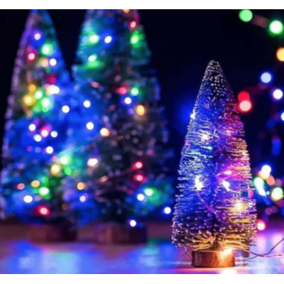 Instalatie solara 30 metri cu 300 LED fir CUPRU telecomanda MULTICOLOR 1500 21