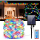 Instalatie solara 30 metri cu 300 LED fir CUPRU telecomanda MULTICOLOR 1500 21