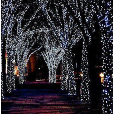 Instalatie solara decorativa 450  LED lungime 45 metri 1500 12 ALB RECE