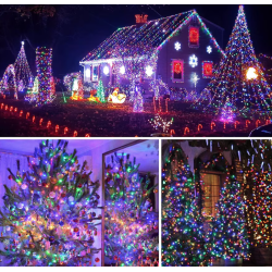 Instalatie solara decorativa 450  LED lungime 45  metri 1500 12 MULTICOLOR