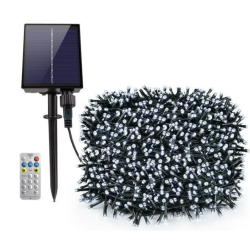 Instalatie solara decorativa 600 LED lungime 60 metri 1500 15 ALB RECE