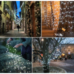 Instalatie solara decorativa 600 LED lungime 60 metri 1500 15 ALB RECE