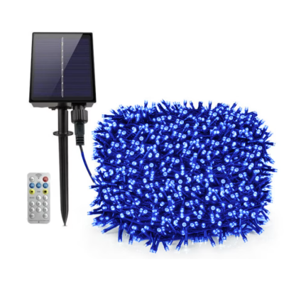 Instalatie solara decorativa 600 LED lungime 60 metri 1500 15 ALBASTRA