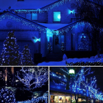 Instalatie solara decorativa 600 LED lungime 60 metri 1500 15 ALBASTRA