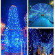 Instalatie solara decorativa 600 LED lungime 60 metri 1500 15 ALBASTRA