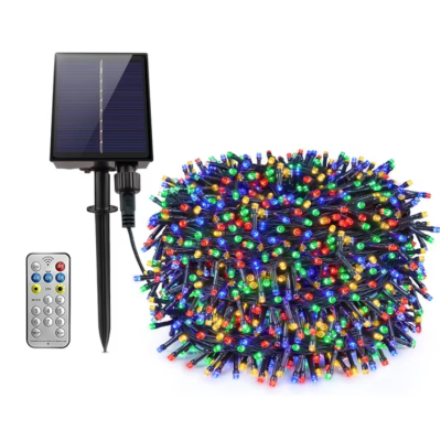 Instalatie solara decorativa 600 LED lungime 60 metri 1500 15 MULTICOLOR