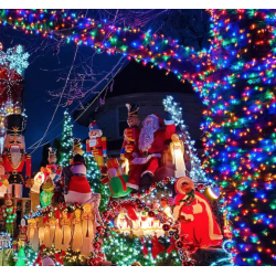 Instalatie solara decorativa 600 LED lungime 60 metri 1500 15 MULTICOLOR