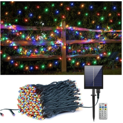 Instalatie solara decorativa 600 LED lungime 60 metri 1500 15 MULTICOLOR