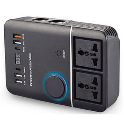 Invertor auto Olesson 1661 la 220V putere 200W