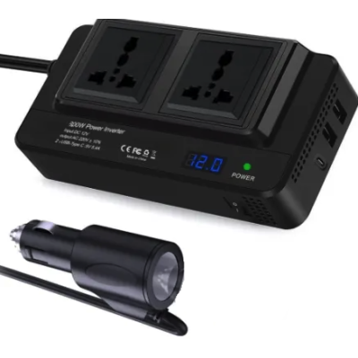 Invertor curent auto 300W 12V/220V USB Q-CC8200