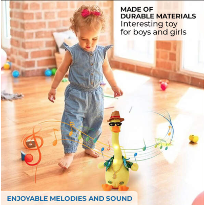 Jucarie interactiva Rata GALBENA Vorbeste Canta Inregistreaza si Repeta