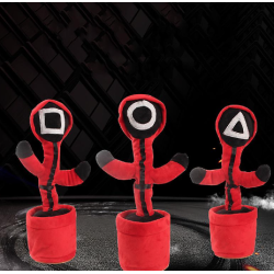 Jucarie interactiva tip cactus model Squid Game cu LED-uri Dansator Vorbitor Imita ROSU Jucarie interactiva tip cactus model Squid Game cu LED-uri Dansator Vorbitor Imita ROSU