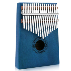 Kalimba 101 Instrument muzical ALBASTRU din lemn 17 note 