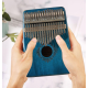 Kalimba 101 Instrument muzical ALBASTRU din lemn 17 note