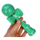 Kendama profesionala din lemn 18 cm model clasic cu design crapat culoare Verde/Alb